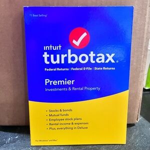 2018 TurboTax Premier 2018 Federal + E-File State Window / Mac Sealed New